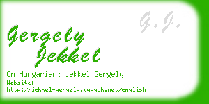 gergely jekkel business card